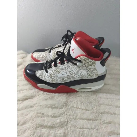 Nike Air Jordan DUB Zero ‎ DV1360-160 Size 6Y White/ True Red /Black