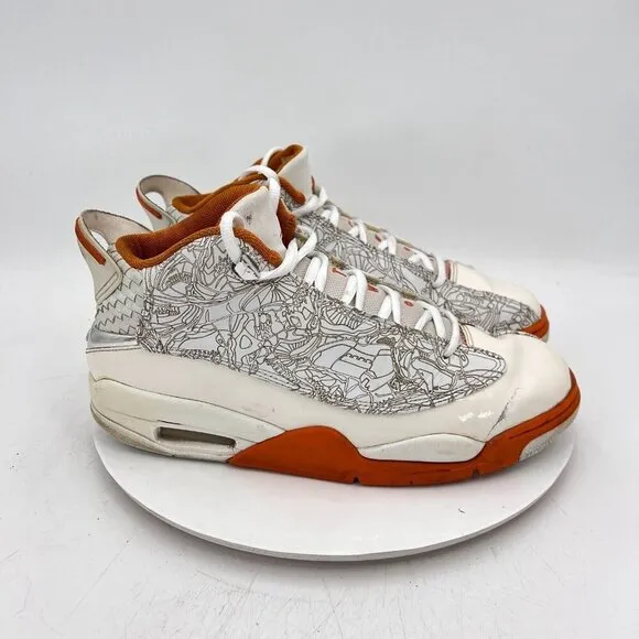 Nike Air Jordan Dub-Zero Men Size 11 311046-111 Ceramic White Orange Shoes