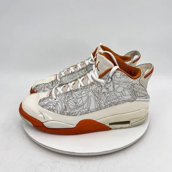 Nike Air Jordan Dub-Zero Men Size 11 311046-111 Ceramic White Orange Shoes