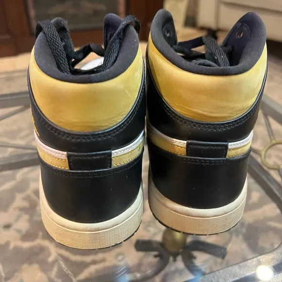 Nike Air Jordan Men's Black yellow and white Sneakers