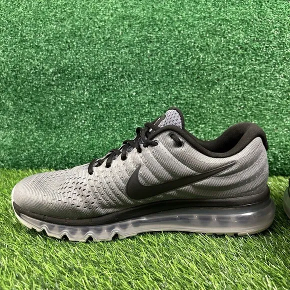 Nike Air‎ Max 2017 Mens 11 Gray Black Shoes Sneaker Athletic Running Training