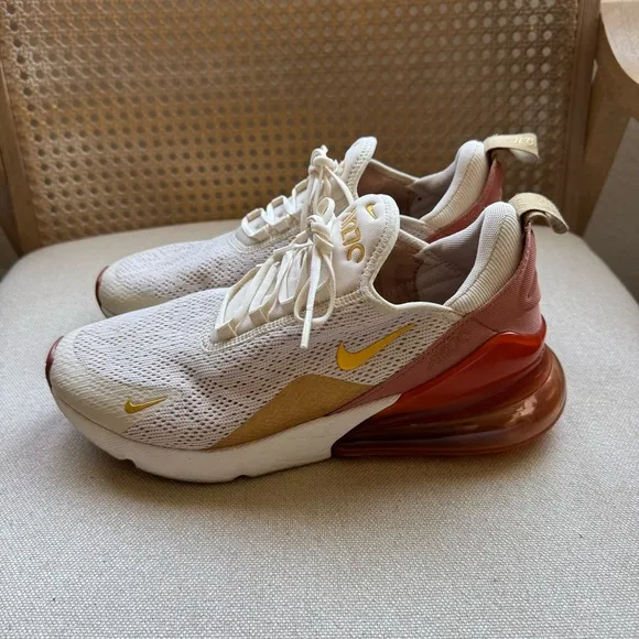 Nike Air Max 270 Cream Terra Blush Biege Brown Gold Khaki Running Shoes 9.5