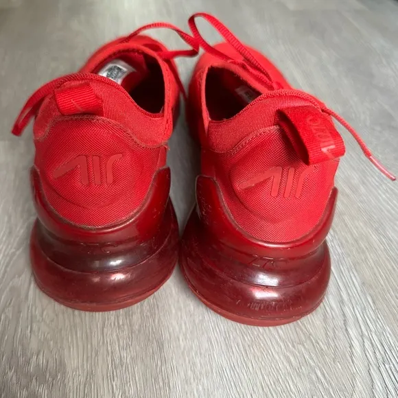 Nike Air Max 270 GS University Red Sneakers with Jelly Plastic Heels