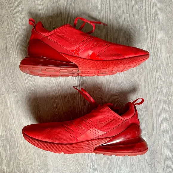 Nike Air Max 270 GS University Red Sneakers with Jelly Plastic Heels