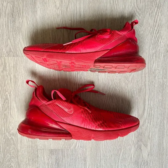 Nike Air Max 270 GS University Red Sneakers with Jelly Plastic Heels