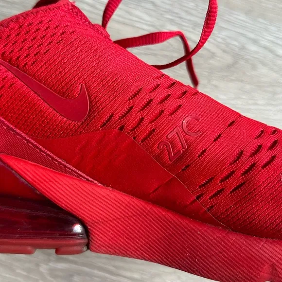Nike Air Max 270 GS University Red Sneakers with Jelly Plastic Heels