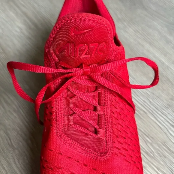 Nike Air Max 270 GS University Red Sneakers with Jelly Plastic Heels