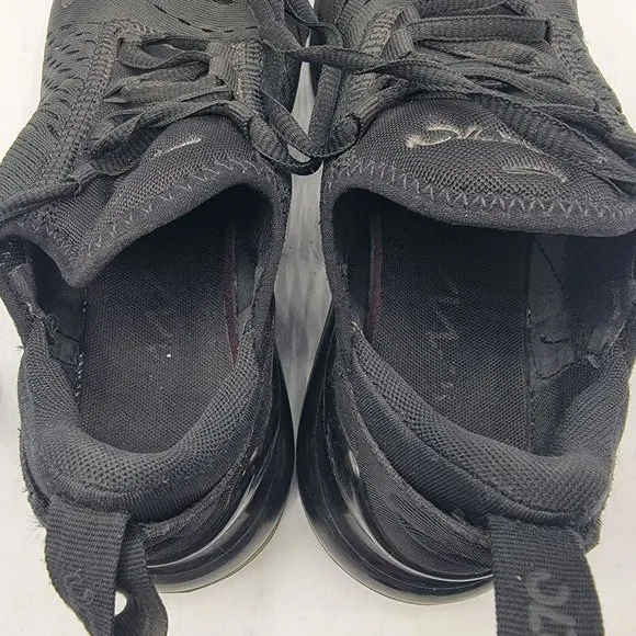 Nike Air Max 270 Women's Size 7.5 Triple Black Shoes Sneakers AH6789-006