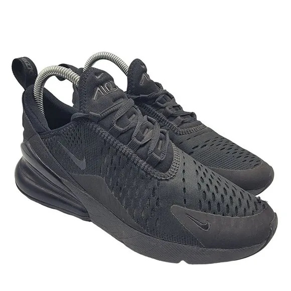 Nike Air Max 270 Women's Size 7.5 Triple Black Shoes Sneakers AH6789-006