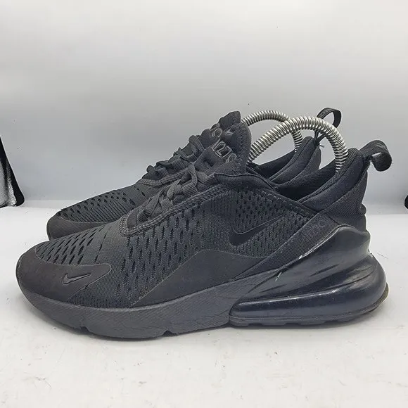 Nike Air Max 270 Women's Size 7.5 Triple Black Shoes Sneakers AH6789-006