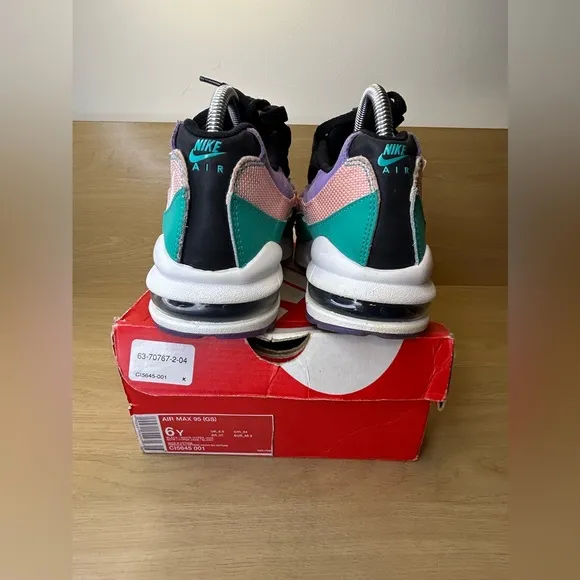 Nike Air Max 95 Have a Nike Day Black White Jade Youth Shoes CI5645-001 Sz. 6Y