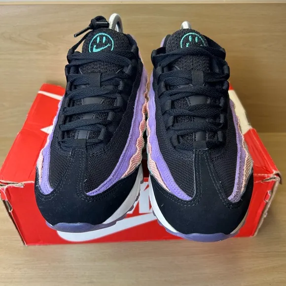 Nike Air Max 95 Have a Nike Day Black White Jade Youth Shoes CI5645-001 Sz. 6Y