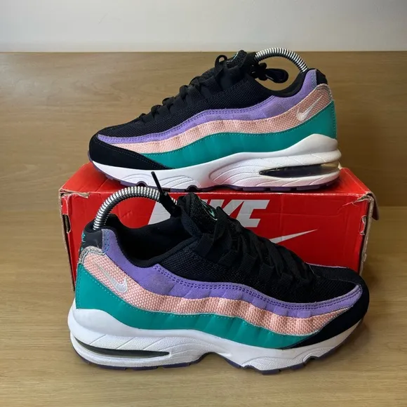 Nike Air Max 95 Have a Nike Day Black White Jade Youth Shoes CI5645-001 Sz. 6Y