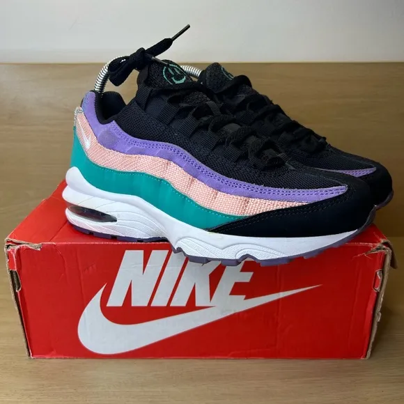 Nike Air Max 95 Have a Nike Day Black White Jade Youth Shoes CI5645-001 Sz. 6Y
