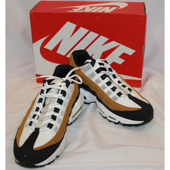 Nike Air Max 95 Recraft (GS) Big Kids' Shoes Black Wheat White NIB Sz 7 Youth‎