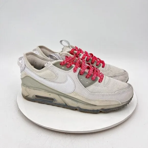 Nike Air Max Terrascape 90 Men Size 9 DQ3987-101 Triple White Red Training Shoe