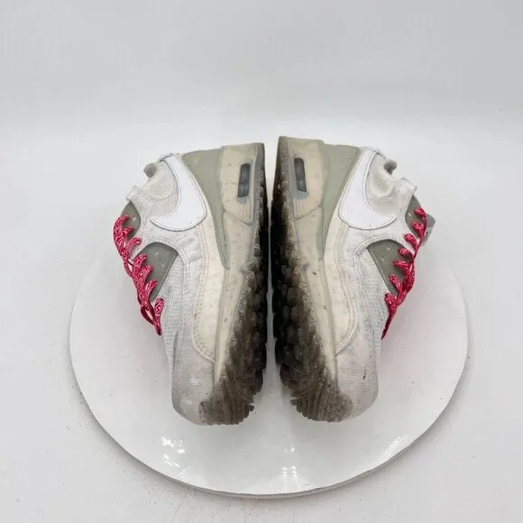 Nike Air Max Terrascape 90 Men Size 9 DQ3987-101 Triple White Red Training Shoe