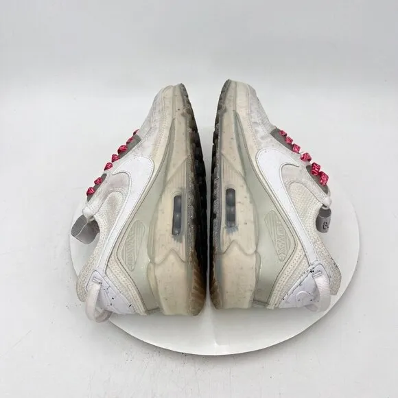 Nike Air Max Terrascape 90 Men Size 9 DQ3987-101 Triple White Red Training Shoe