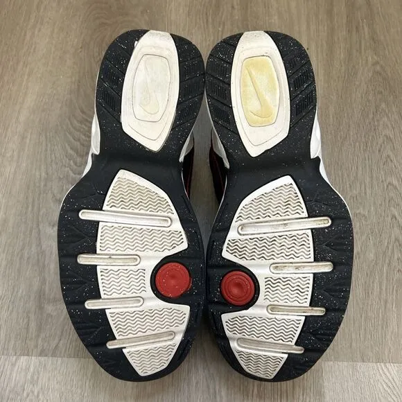 Nike Air Monarch IV Men's 12 4E Wide Shoes White Black Red Sneakers 416355-101