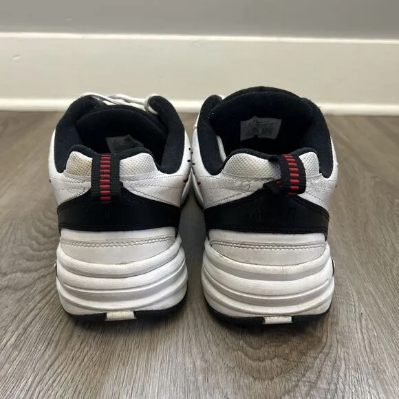 Nike Air Monarch IV Men's 12 4E Wide Shoes White Black Red Sneakers 416355-101