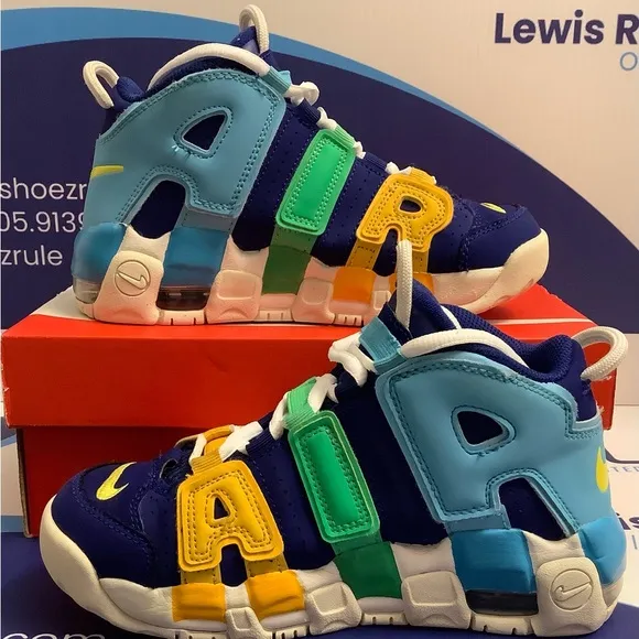 Nike Air More Uptempo Kaleidoscope Kids Size 3y