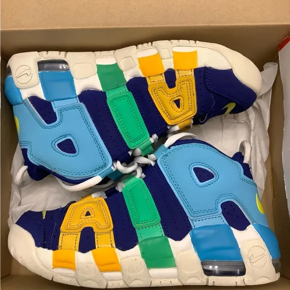 Nike Air More Uptempo Kaleidoscope Kids Size 3y