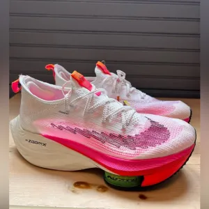 Nike Air Zoom Alphafly Next% White Pink Black Rawdacious Womens 6.5 DJ5455-100