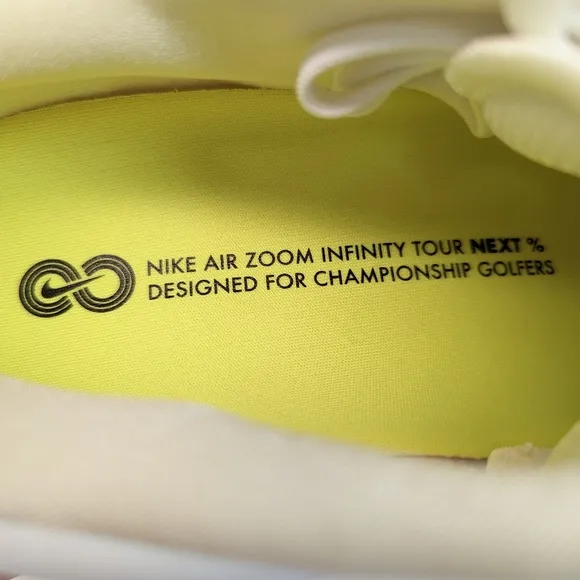 Nike Air Zoom Infinity Tour Next% Wide Sail Volt Mint Golf shoes size Men's 10