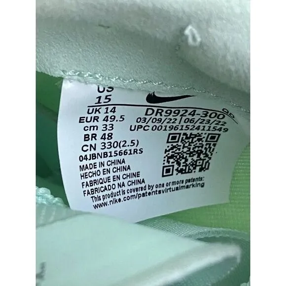 Nike Air Zoom LJ Elite Mint Foam Green Dr9924-300 Men's Size 15 Track Spikes