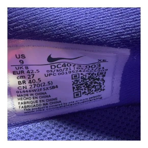 Nike Air Zoom Pegasus 38 Shield Mens Size 9 Running Shoes Black DC4073-003