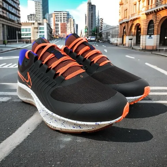 Nike Air Zoom Pegasus 38 Shield Mens Size 9 Running Shoes Black DC4073-003