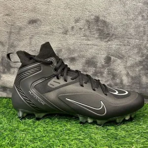 Nike Alpha Huarache 8 Elite Mens 12‎ Black White Lacrosse Lax Cleats Mid New