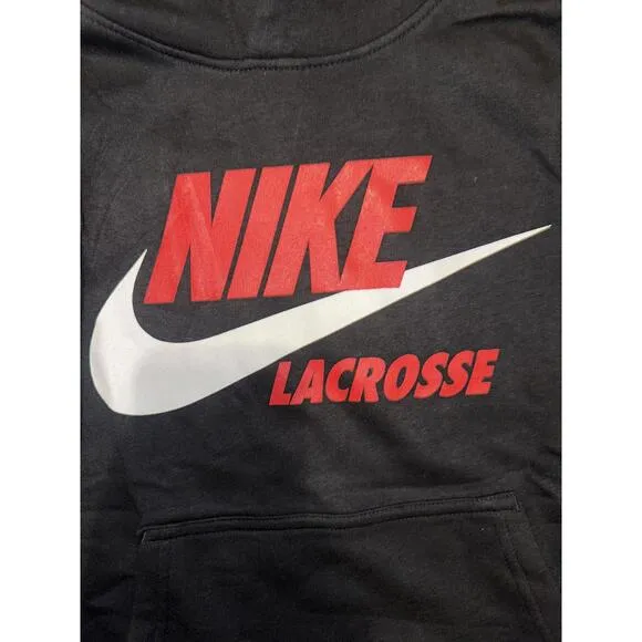 Nike Big Kids (Boy’s) Club Fleece Lacrosse Black Hoodie