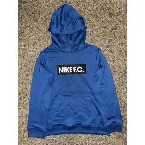 Nike Big Kids (Boy’s) Dri-Fit FC Libero Football Blue Hooded Sweatshirt