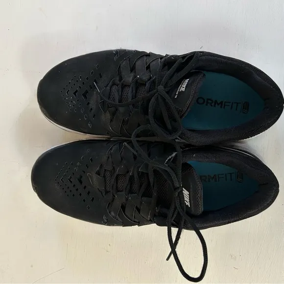 Nike Black w/White Check Lunar Fingertrap Trainer Form Fit Shoes