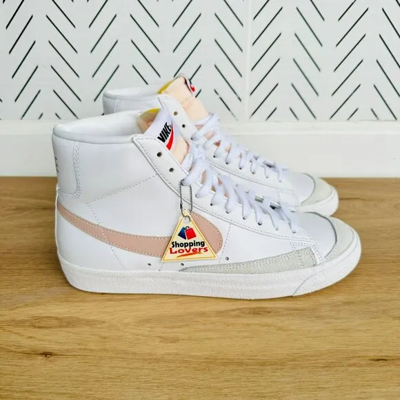 🤩Nike Blazer Mid '77 Sz  9.5 Women's Shoes Vintage White/Pink CZ1055-118 New