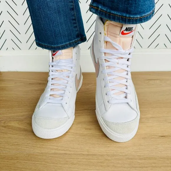 🤩Nike Blazer Mid '77 Sz  9.5 Women's Shoes Vintage White/Pink CZ1055-118 New