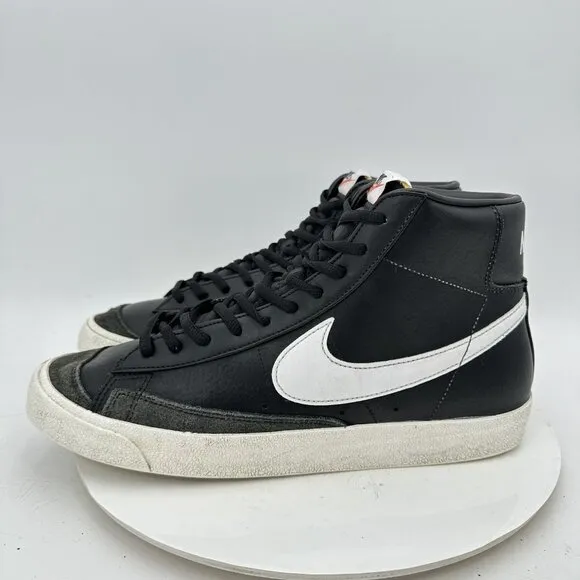 Nike Blazer Mid Top 77 Men Size 13 BQ6806-002 Black White Training Shoes