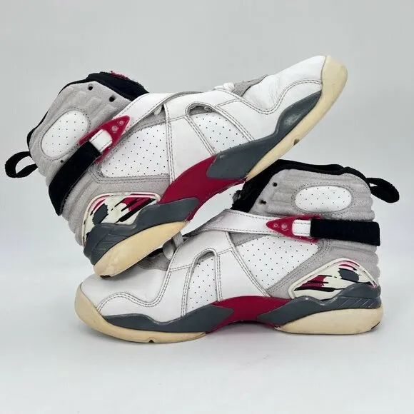 Nike Boys Air Jordan VIII 8 Retro 305368-103 White Sneaker Shoes Size 6Y