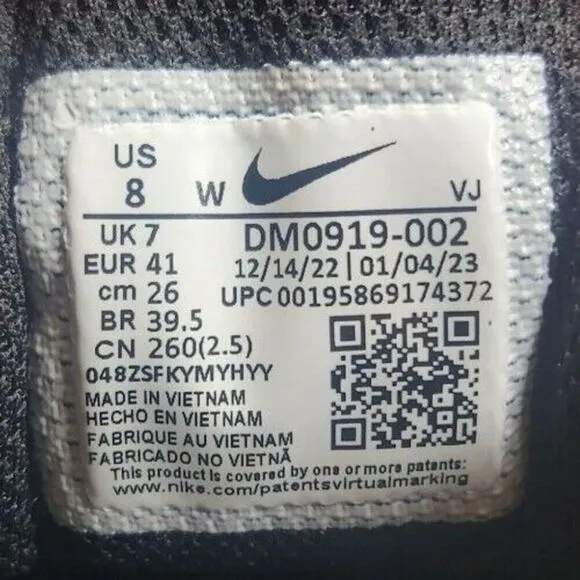 Nike Downshifter 12 DM0919-002 Men Sz 8 4E Wide Black Running Sneakers Shoes NEW
