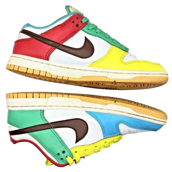 Nike Dunk Low Free 99 GS Womens 8 CZ2496-100 Sports Performance Basketball Color