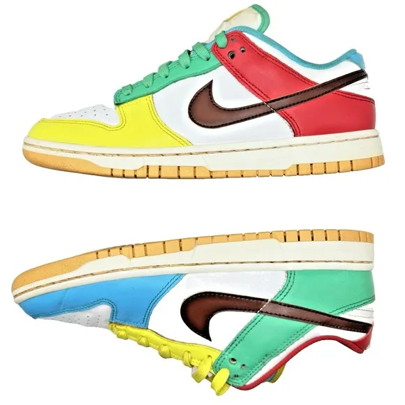 Nike Dunk Low Free 99 GS Womens 8 CZ2496-100 Sports Performance Basketball Color