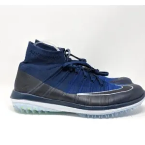 NIKE ELITE FLYKNIT Navy White Black GOLF SHOES Mens Size 11.5  -GENTLY USED $270