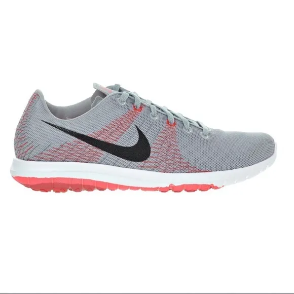 Nike Flex Fury Men's Shoes Wolf Grey/Black/Bright Crimson Size 7.5