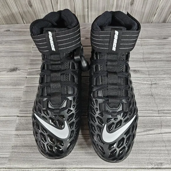 Nike Force Savage Pro 2 Football Blavk/White Cleats - Men's Size 13.5
