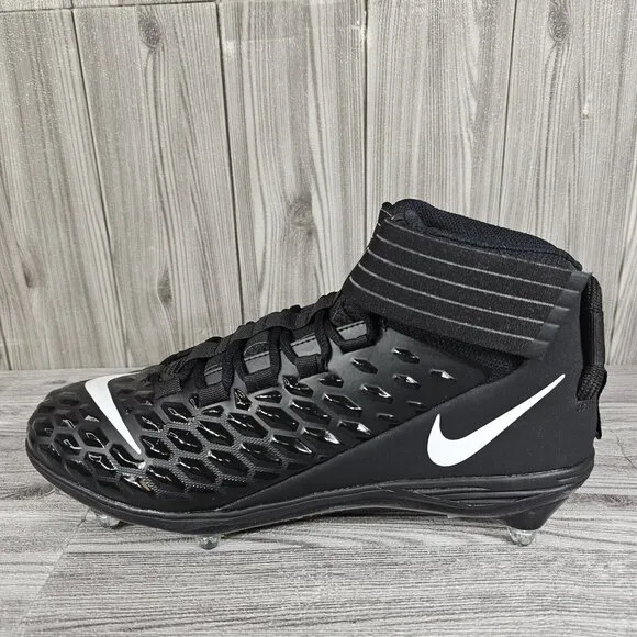 Nike Force Savage Pro 2 Football Blavk/White Cleats - Men's Size 13.5
