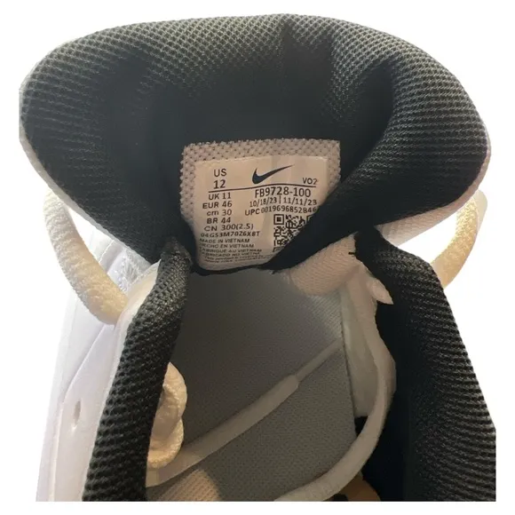 Nike Force Trout 9 Keystone Black &amp; White Men Baseball Shoe FB9728-600 Size 12