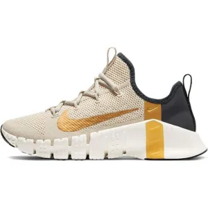 Nike Free Metcon 3 Training Shoe Size 10 Light Orewood Brown/Gold Metallic