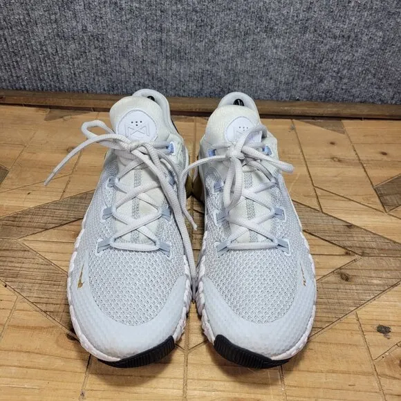 Nike Free Metcon 4 Women's Size 8 Cross Training Gym Shoes Pure Platinum Gold