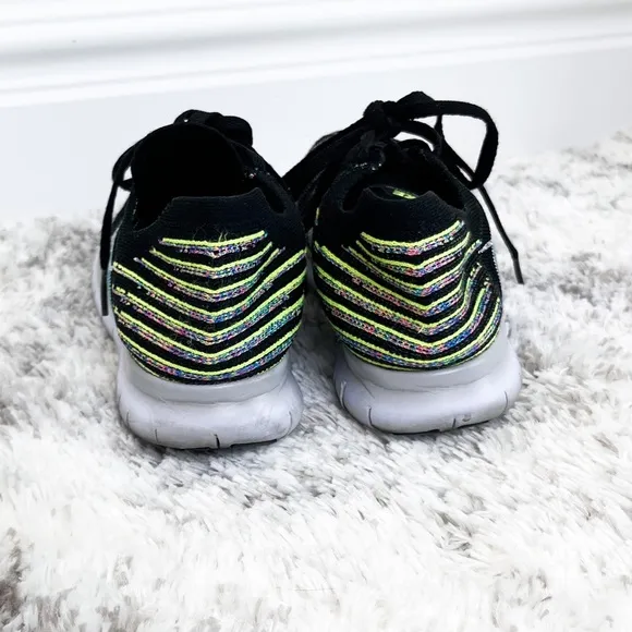 Nike Free RN Flyknit Multicolor Featuring Blue Lagoon Size 6.5